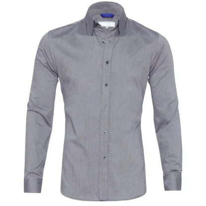 Camisa Slim Fit De Manga Larga Con Cierre De Botones Para Hombre | Ideal Para Uso Diario Y Actividades Informales