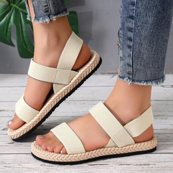 Sandalias Abiertas con Detalle de Lazo para Mujer | Ideales para Uso Diario en Temporadas Cálidas