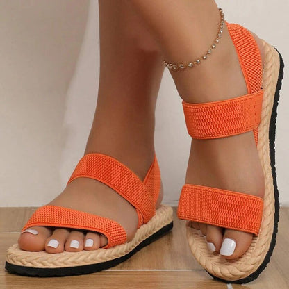 Sandalias Abiertas con Detalle de Lazo para Mujer | Ideales para Uso Diario en Temporadas Cálidas
