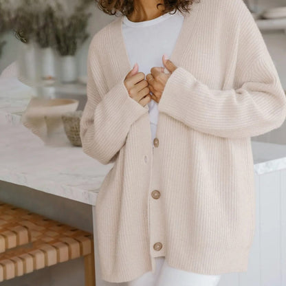 Cárdigan Oversize con Abertura Frontal para Mujer | Ideal para Días Frescos o Uso en Casa