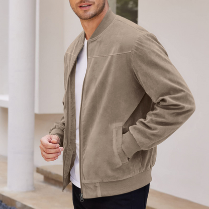 Chaqueta Bomber con Cierre de Cremallera para Adultos | Ideal para Períodos de Entretiempo