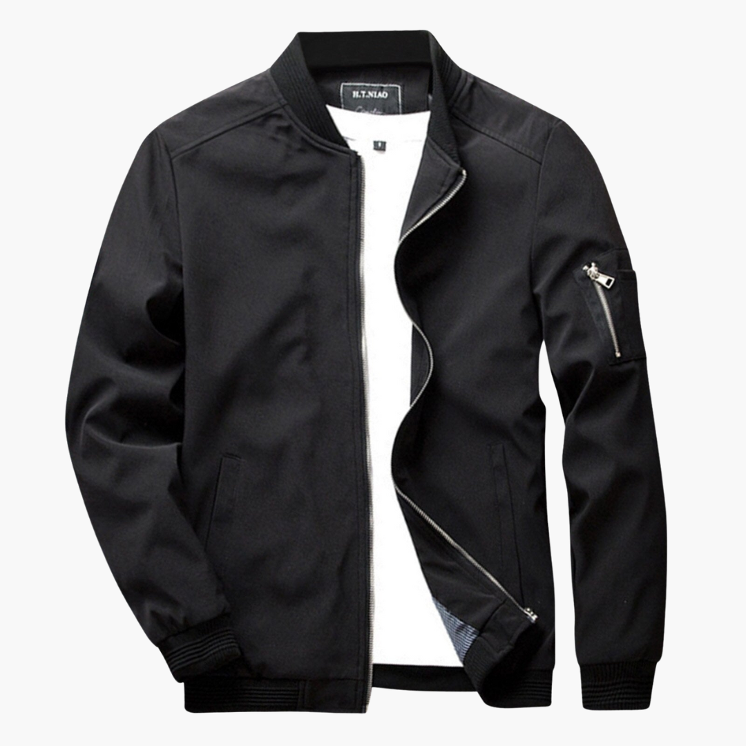 Chaqueta Bomber Con Bolsillos Con Cremallera Para Hombre | Ideal Para Uso Diario Y Urbano
