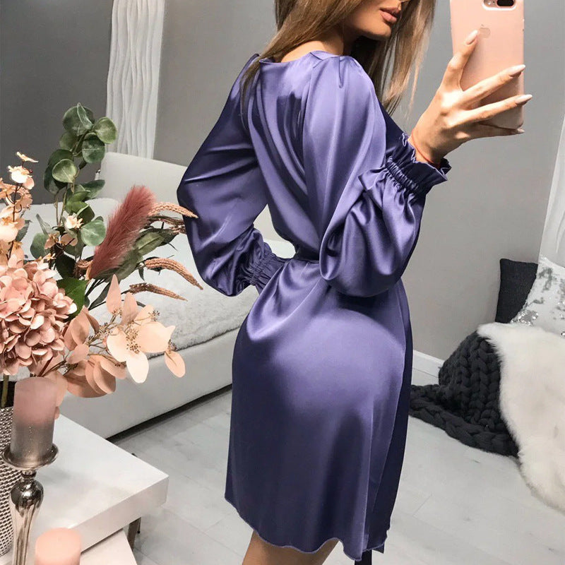 Vestido Corto de Noche con Cobertura Completa para Mujer | Ideal para Eventos Formales