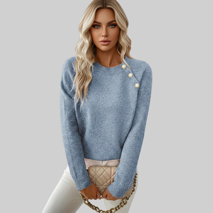 Jersey Con Detalles De Perlas Y Corte Relajado Para Mujer | Ideal Para Uso Diario Y Ocasiones Semi-Formales