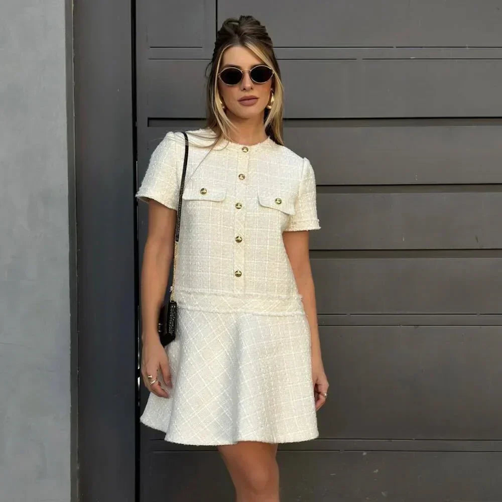 Vestido Corto Con Corte Ajustado Para Mujer | Ideal Para Salidas Y Uso Diario