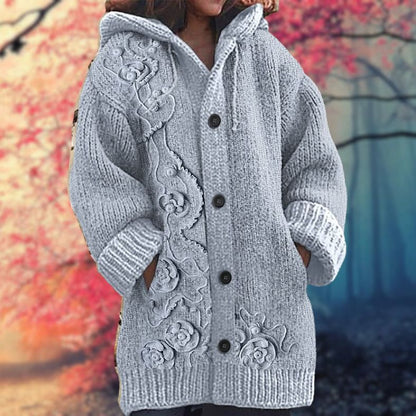 Pullover Con Capucha Y Cierre De Botones Para Mujer | Ideal Para Otoño E Invierno
