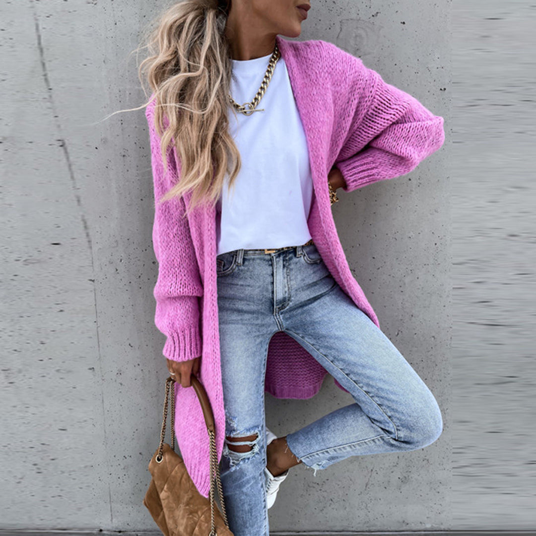 Cárdigan Largo con Corte Recto para Mujer | Ideal para el Invierno