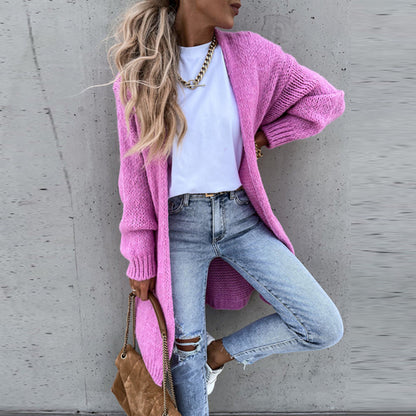Cárdigan Largo con Corte Recto para Mujer | Ideal para el Invierno