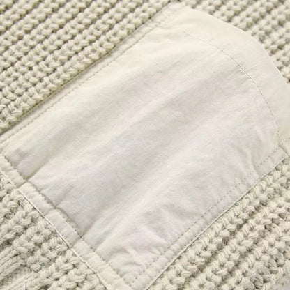 Jersey De Cuello Vuelto Con Bolsillos En Contraste Para Mujer | Ideal Para Uso Diario
