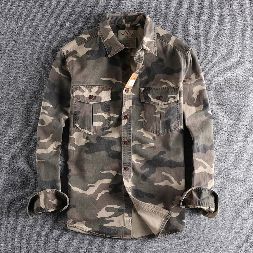 Camisa Con Motivo Camuflaje Y Corte Slim Fit Para Hombre | Ideal Para Uso Diario