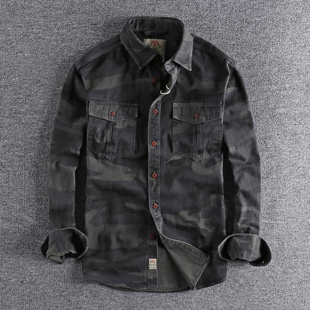 Camisa Con Motivo Camuflaje Y Corte Slim Fit Para Hombre | Ideal Para Uso Diario