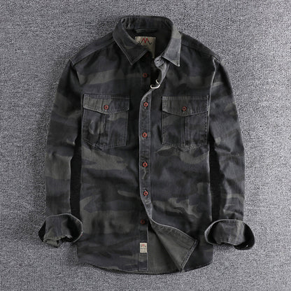 Camisa Con Motivo Camuflaje Y Corte Slim Fit Para Hombre | Ideal Para Uso Diario
