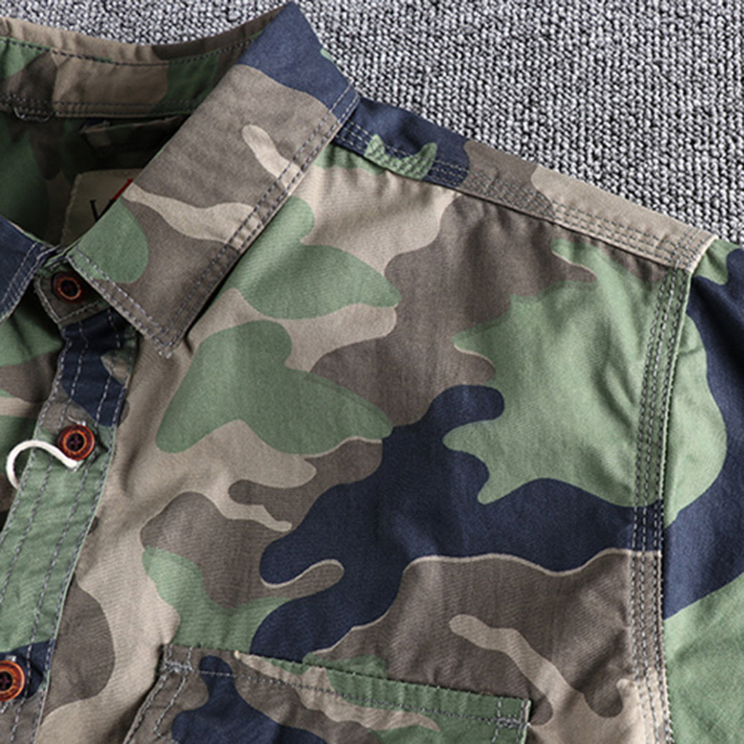 Camisa Con Motivo Camuflaje Y Corte Slim Fit Para Hombre | Ideal Para Uso Diario