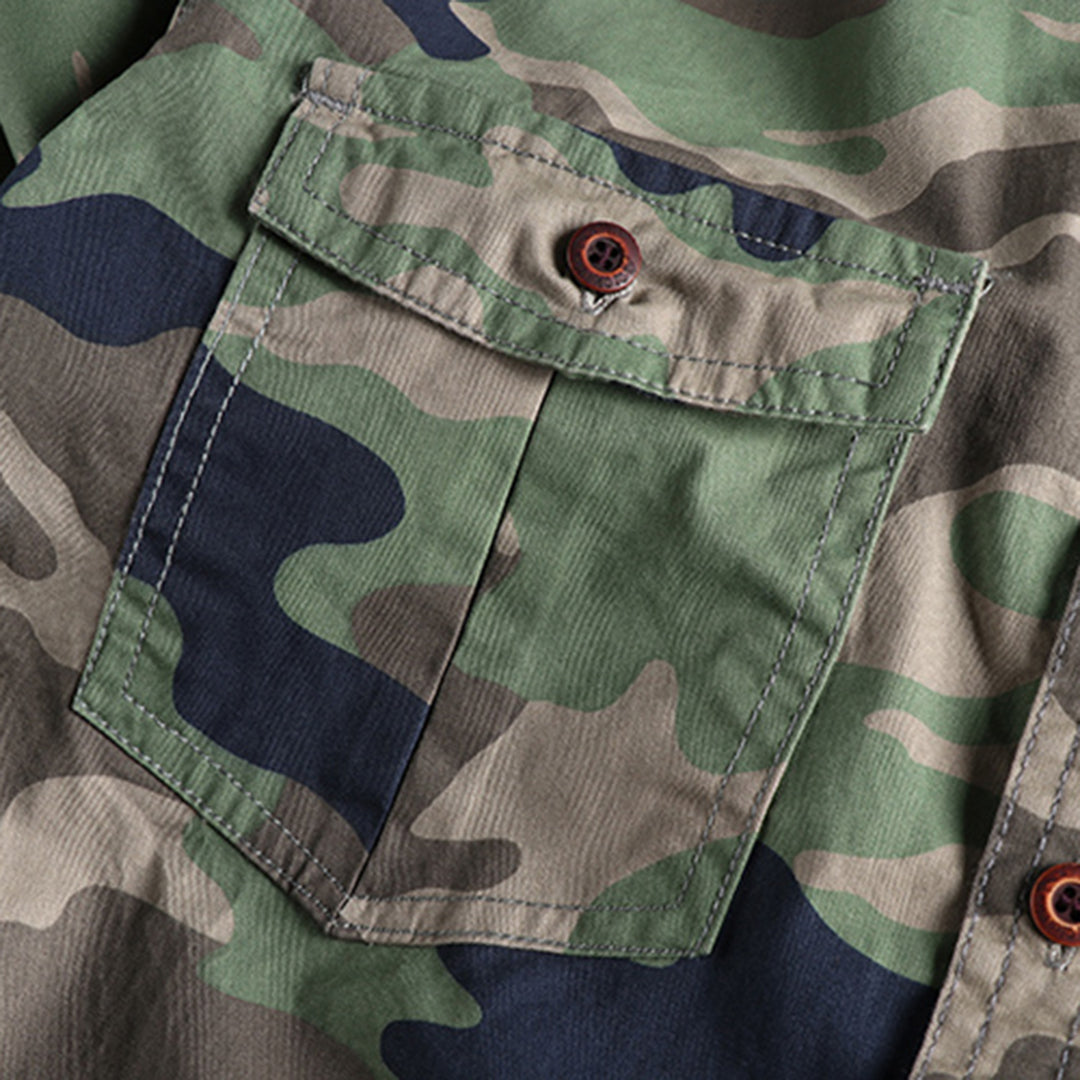 Camisa Con Motivo Camuflaje Y Corte Slim Fit Para Hombre | Ideal Para Uso Diario
