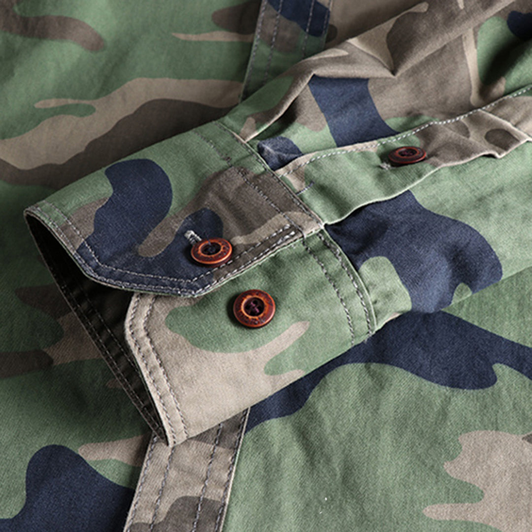 Camisa Con Motivo Camuflaje Y Corte Slim Fit Para Hombre | Ideal Para Uso Diario