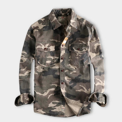 Camisa Con Motivo Camuflaje Y Corte Slim Fit Para Hombre | Ideal Para Uso Diario