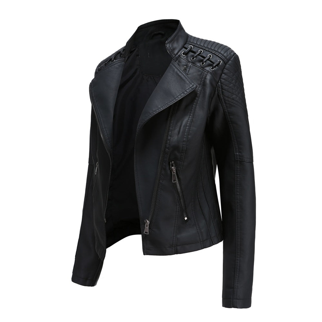 Chaqueta con Cremallera Frontal y Cuello Alto para Mujer | Ideal para Uso Diario en Exterior