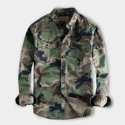Camisa Con Motivo Camuflaje Y Corte Slim Fit Para Hombre | Ideal Para Uso Diario