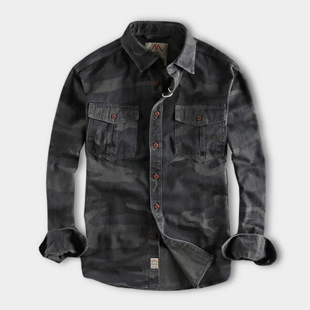 Camisa Con Motivo Camuflaje Y Corte Slim Fit Para Hombre | Ideal Para Uso Diario