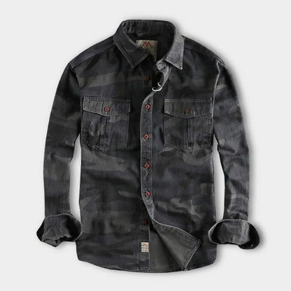 Camisa Con Motivo Camuflaje Y Corte Slim Fit Para Hombre | Ideal Para Uso Diario
