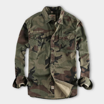 Camisa Con Motivo Camuflaje Y Corte Slim Fit Para Hombre | Ideal Para Uso Diario