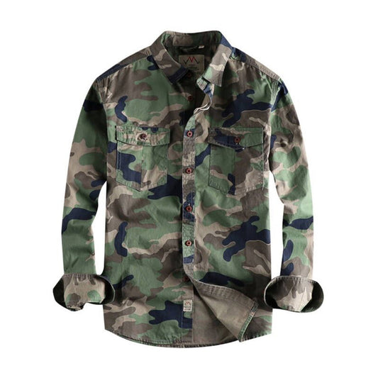 Camisa Con Motivo Camuflaje Y Corte Slim Fit Para Hombre | Ideal Para Uso Diario