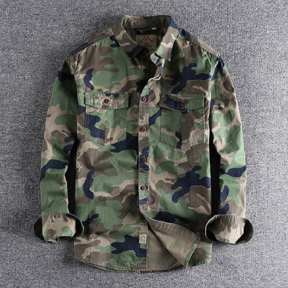 Camisa Con Motivo Camuflaje Y Corte Slim Fit Para Hombre | Ideal Para Uso Diario