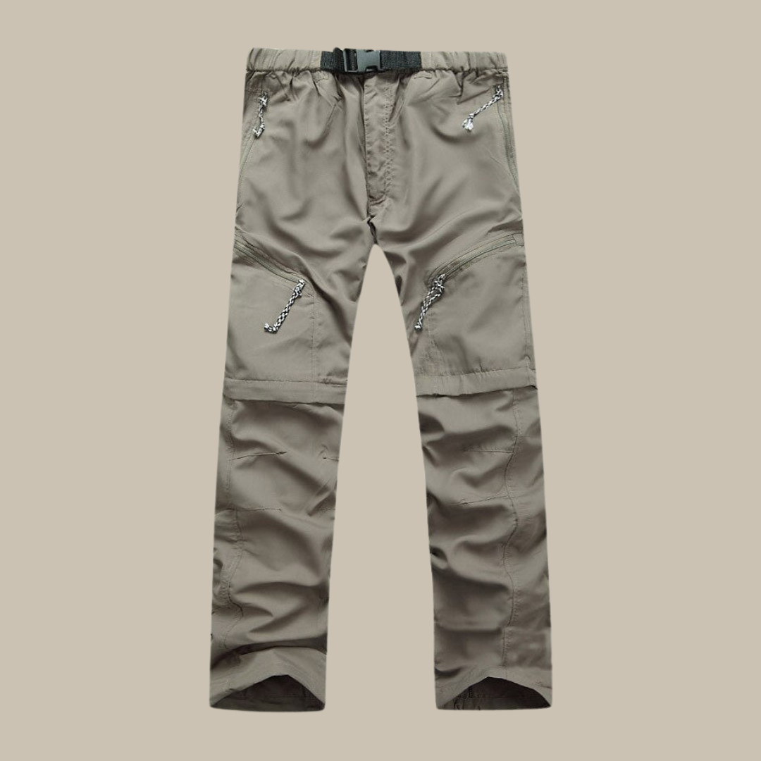 Pantalones de Hombre con Cintura Elástica y Piernas Convertibles | Ideales para Actividades al Aire Libre