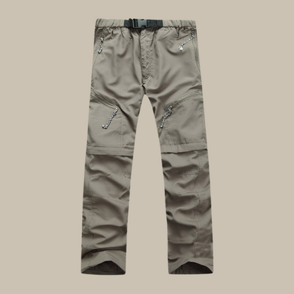 Pantalones de Hombre con Cintura Elástica y Piernas Convertibles | Ideales para Actividades al Aire Libre