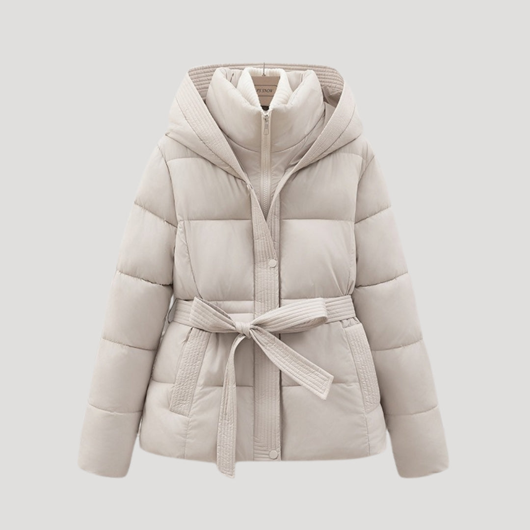 Chaqueta Acolchada con Cinturón Ajustable para Mujer | Ideal para Invierno