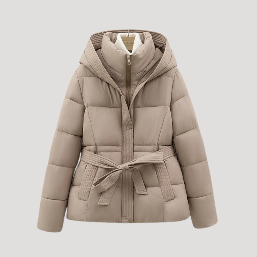 Chaqueta Acolchada con Cinturón Ajustable para Mujer | Ideal para Invierno