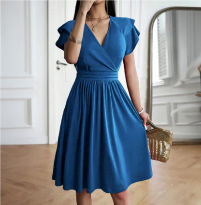 Vestido Corto Cruzado con Escote en V para Mujer | Ideal para Verano
