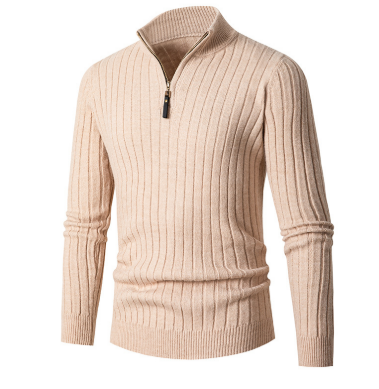 Jersey Con Media Cremallera Y Cuello Alto Para Hombres | Ideal Para Uso Diario Y Trabajo