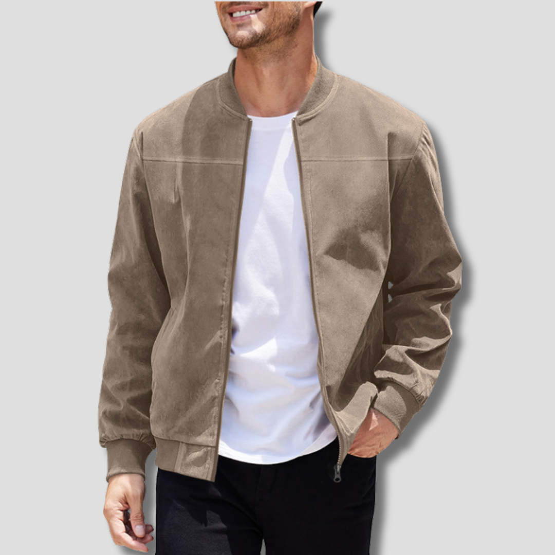 Chaqueta Bomber con Cierre de Cremallera para Adultos | Ideal para Períodos de Entretiempo