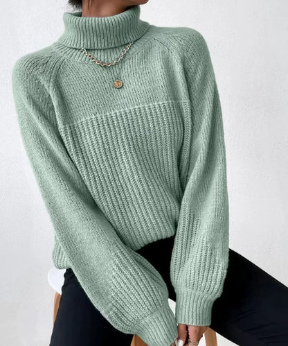 Jersey De Punto Con Cuello Alto Para Mujer | Ideal Para Uso Diario En Temporada Fría