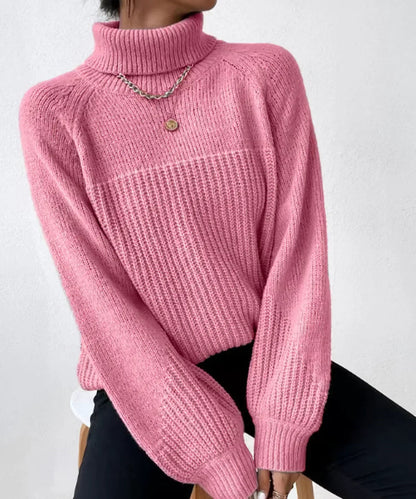 Jersey De Punto Con Cuello Alto Para Mujer | Ideal Para Uso Diario En Temporada Fría