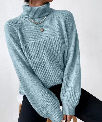 Jersey De Punto Con Cuello Alto Para Mujer | Ideal Para Uso Diario En Temporada Fría