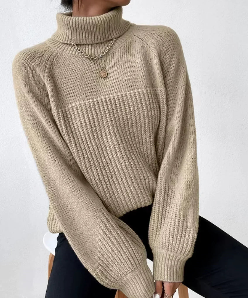 Jersey De Punto Con Cuello Alto Para Mujer | Ideal Para Uso Diario En Temporada Fría