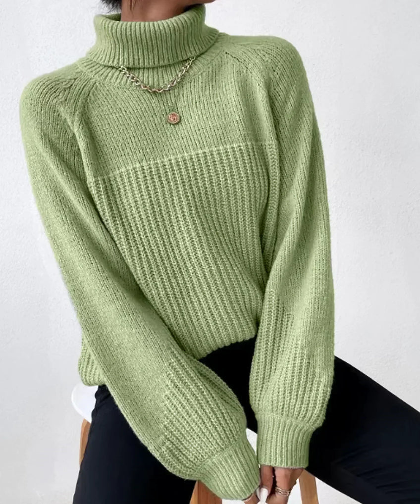Jersey De Punto Con Cuello Alto Para Mujer | Ideal Para Uso Diario En Temporada Fría