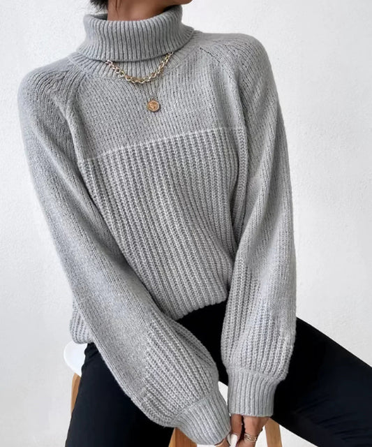 Jersey De Punto Con Cuello Alto Para Mujer | Ideal Para Uso Diario En Temporada Fría