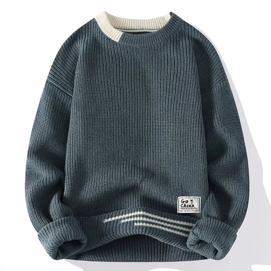 Jersey de Punto para Hombre con Cuello Redondo | Ideal para Uso Diario