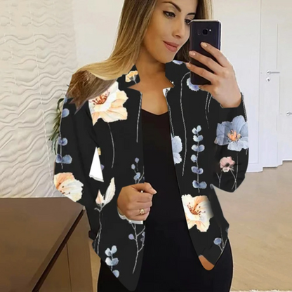Blazer con Corte Recto y Motivo Artístico para Personas Adultas | Ideal para Uso Profesional e Informal