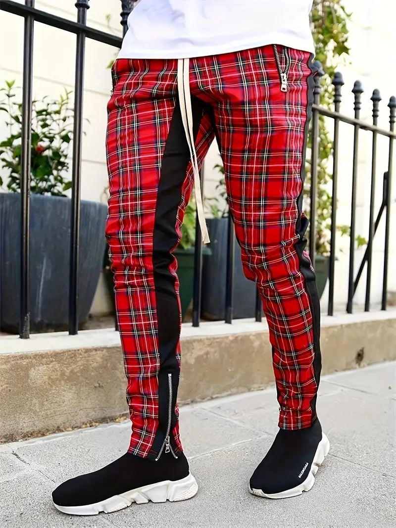Pantalón A Cuadros Con Corte Recto Para Adultos | Ideal Para Uso Diario En Verano