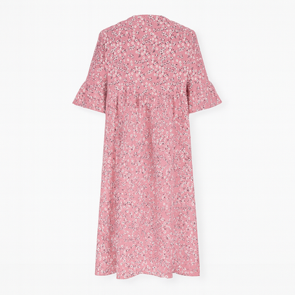 Vestido Midi Con Estampado Floral Y Mangas Medias Para Mujer | Ideal Para Días Cálidos Y Ocasiones Informales