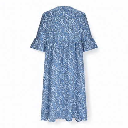 Vestido Midi Con Estampado Floral Y Mangas Medias Para Mujer | Ideal Para Días Cálidos Y Ocasiones Informales