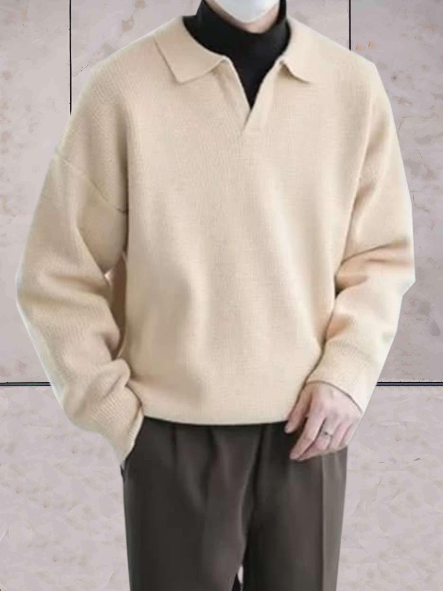 Jersey de Manga Larga con Cuello Redondo para Hombre | Ideal para Uso Diario