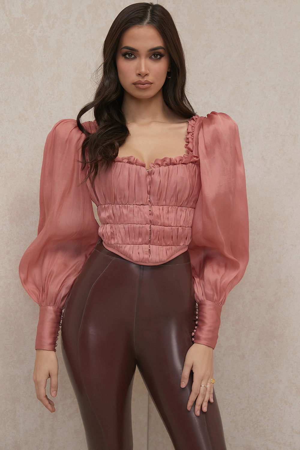 Blusa Con Corte Entallado Y Cuello En Forma De Corazón Para Mujer | Ideal Para Uso Diario O Ocasiones Semi-Formales