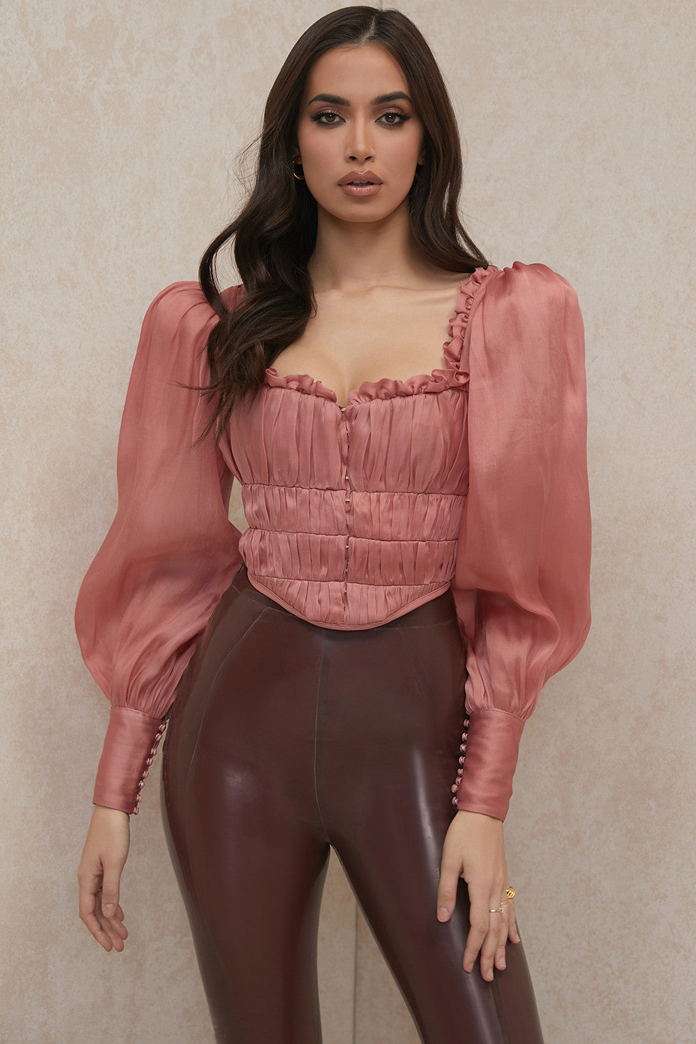 Blusa Con Corte Entallado Y Cuello En Forma De Corazón Para Mujer | Ideal Para Uso Diario O Ocasiones Semi-Formales