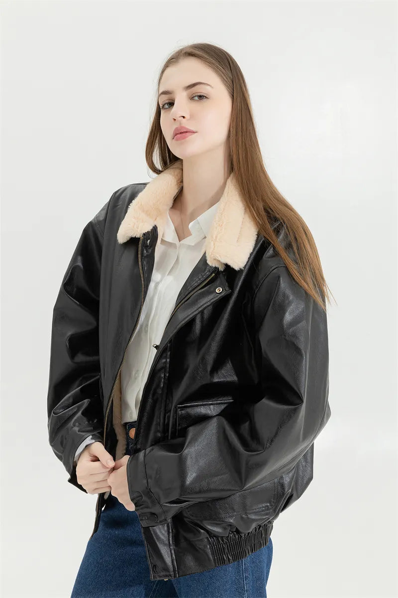 Abrigo De Invierno Con Ajuste Holgado Y Diseño Liso Para Mujer | Ideal Para Invierno