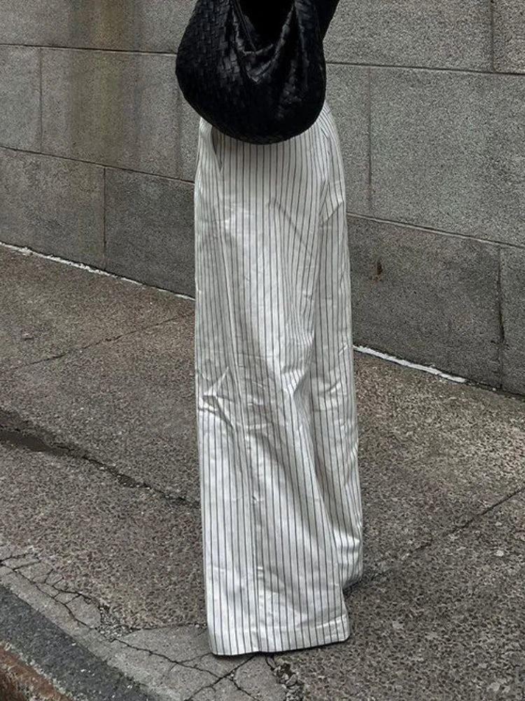 Pantalón De Talle Alto Con Pierna Ancha Y Pliegues Para Mujer | Ideal Para Uso Diario O Profesional
